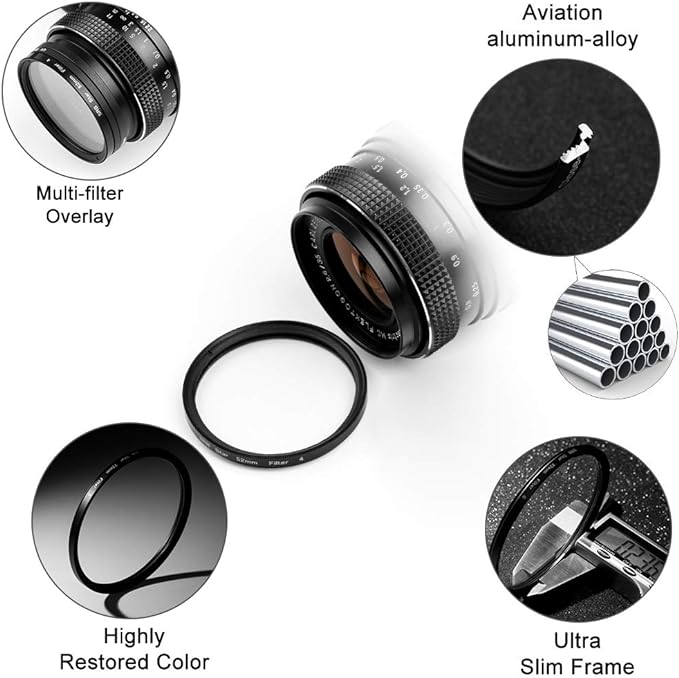Sedremm Compatible with 77mm Star Filter 3 Pieces Starburst Lens Filter Canon - Image 2