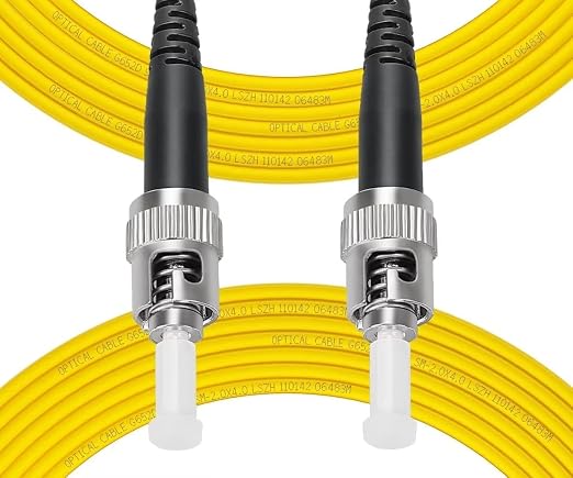 Fibergaga-2m OS2 ST to ST Fiber Patch Cable Simplex, Single Mode, Length by Fibergaga