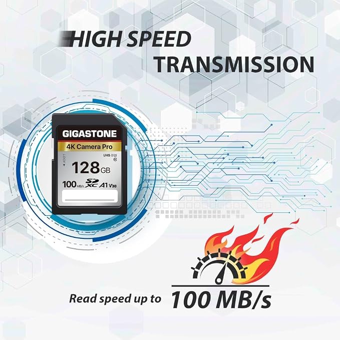 【5-Years Data Recovery】 GIGASTONE 128GB SD Card - Image 4