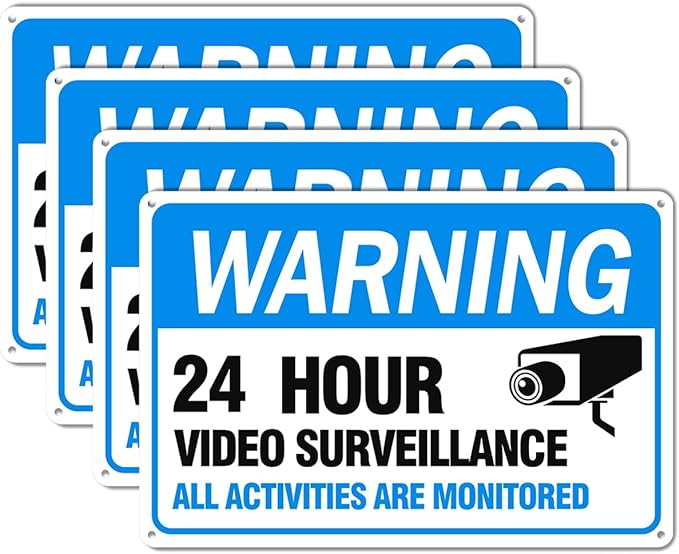 Video Surveillance Sign, Reflective and Waterproof Material 24 Hour by multiwins