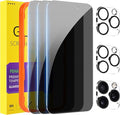 PEHAEL 3+3 Pack for iPhone 16 Pro Max Privacy Screen Protector by PEHAEL