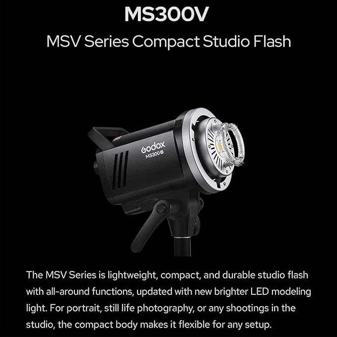 Godox MS300V MS300-V Compact Studio Strobe Flash Light - 300W - Image 2
