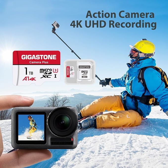 GIGASTONE 1TB Micro SD Card, Camera Plus, Action Camera, A1 Run App - Image 4