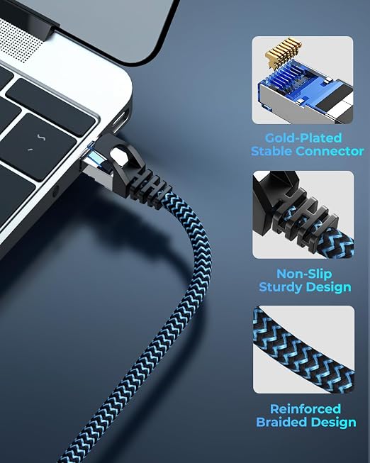 Cat8 Ethernet Cable 5 ft 5 Pack, High Speed 40Gbps 2000MHz, Compatible - Image 6