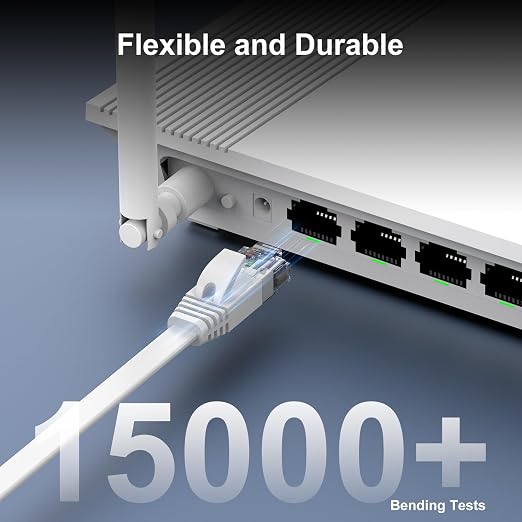 Cat 6 Ethernet Cable 1.5 ft Flat Internet Network Cables - Image 6