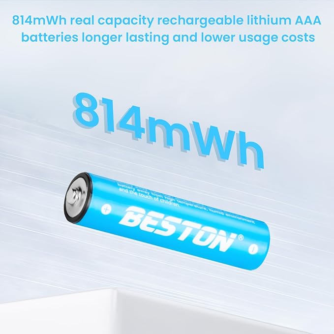 BESTON Rechargeable Lithium AAA Batteries - Image 2