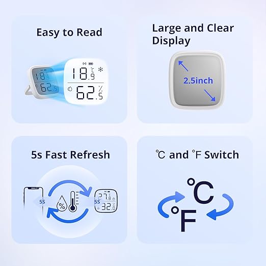 SONOFF Zigbee Indoor Temperature Humidity Sensor, SNZB-02D LCD Zigbee - Image 4