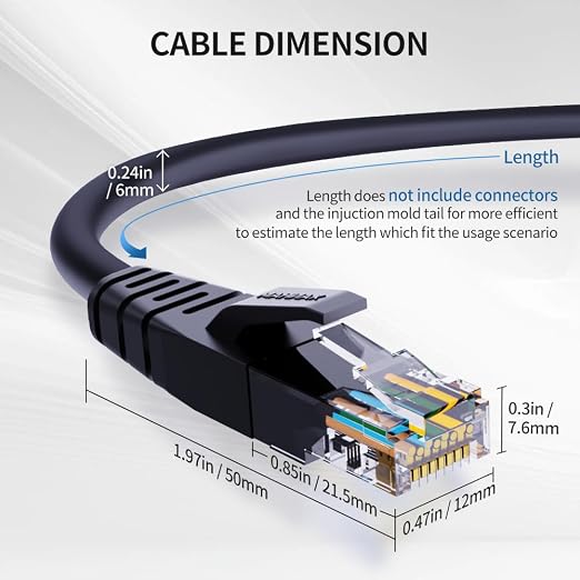 Cat6 Ethernet Cable 6 Feet 10 Pack Network RJ45 Cat6 Internet Patch Cable - Image 6