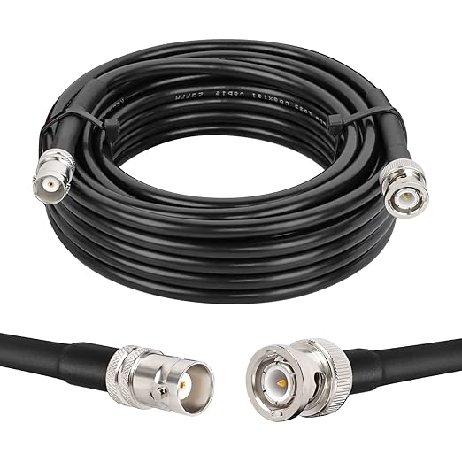 MOOKEERF BNC Male to BNC Female Coaxial Cable 50 ohm RG8X Coax Ultra Low Loss by MOOKEERF