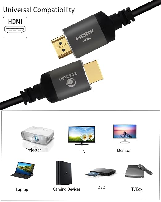 25 ft HDMI Cable 4K, High Speed Long HDMI Cables Support 4K 30Hz 2K 1080p 3D ARC - Image 6