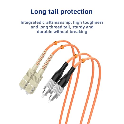 OM1 Multimode Duplex Fiber Patch Cable, SC/UPC to FC/UPC, 62.5/125μm 70M/229FT - Image 5