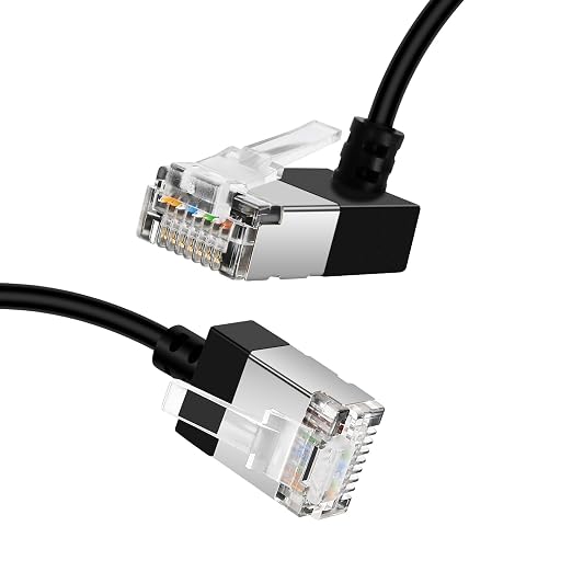 Flexible Cat 6A Ethernet Cable 270° Up Angled 6.6 Feet 2Pack, 10Gbps High-Speed - Image 6