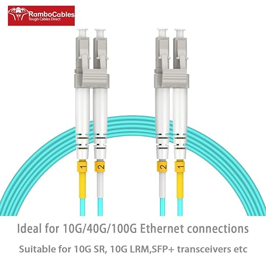 Multimode LC LC Fiber Patch Cable 6ft/2m-8PACK, OM3 MM Fiber Optic Patch Cable - Image 2