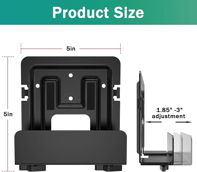 Cable Box Mount, Modem Mount, Adjustable Wall Mount - Image 2