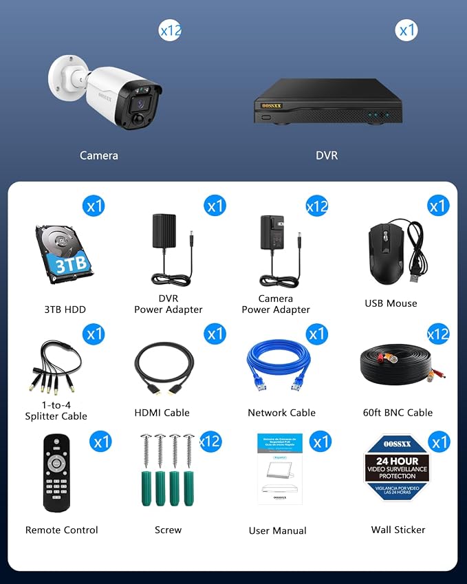 5MP Wired Security Camera System Outdoor, 16CH DVR - Image 8
