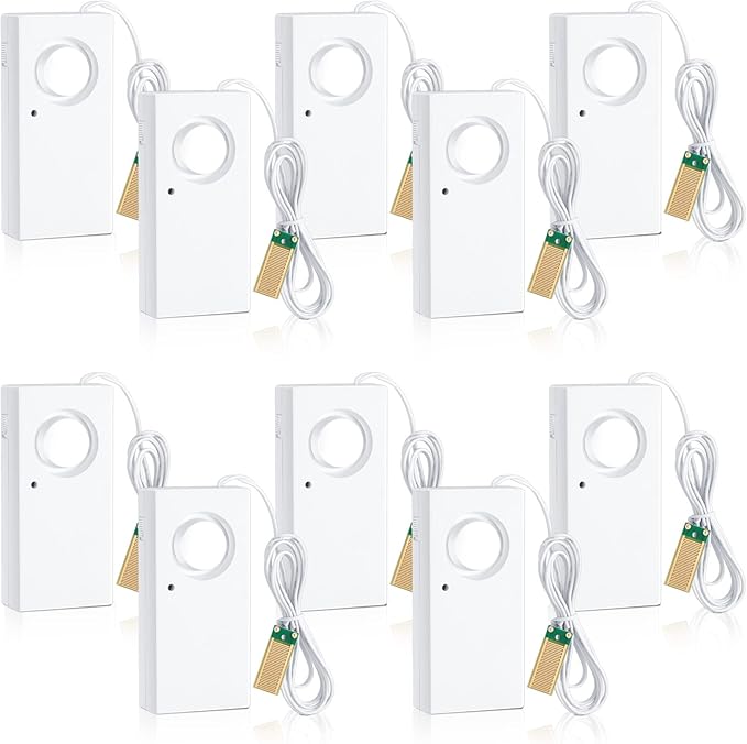 Hoteam 10 Pcs Water Sensor Alarm Leak Detector 120db Water Leak Alarm 9v - Image 7