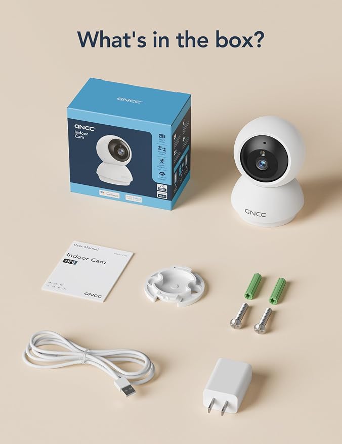 GNCC 2K Cameras for Home Security-2.4/5Ghz WiFi Indoor Camera - Image 7