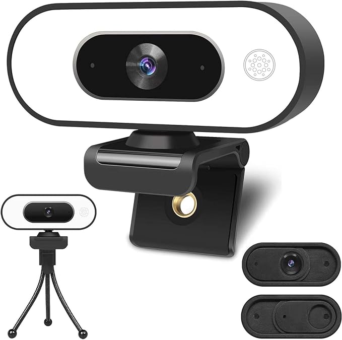 Webcam with Ring Light Microphone by ToLuLu