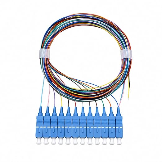 Elfcam® - 12-Fibre SC/UPC OM3 Multimode 50/125um Colour-Coded Optical Fibre by Fibersolutionspecialist