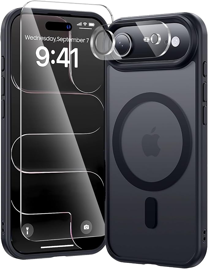 toushion 3 in 1 for iPhone Air Case Matte Black, Fits MagSafe, Screen by Unknown