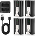 4-Pack Battery for Ring Doorbell, Replacement Camera Batteries 3.65V 6040mAh by BolidTec
