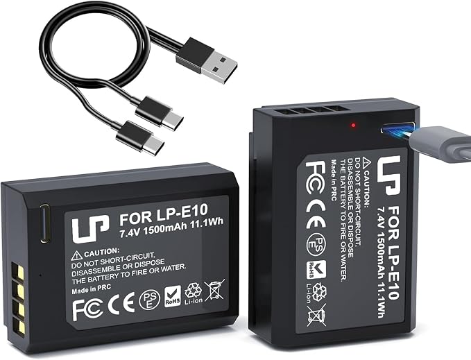LP LP-E10 Battery 2-Pack 1500mAh USB-C Fast Charging - Image 9