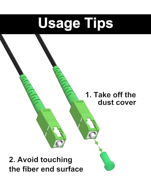 90M/295ft SC/APC Fiber Optic Internet Cable Extension, SC/APC to SC/APC Armored - Image 7