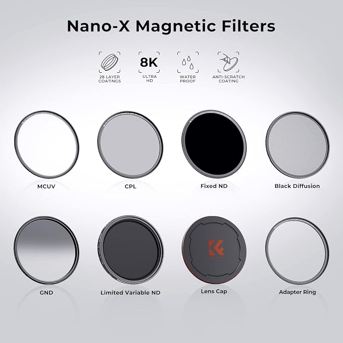 K&F CONCEPT 67mm Magnetic MC UV Lens Protection Filter + Lens Filter Cap - Image 4
