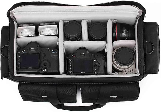 Large Camera Shoulder Bag, Pressure proof &Waterproof DSLR SLR Mirrorless by svatin