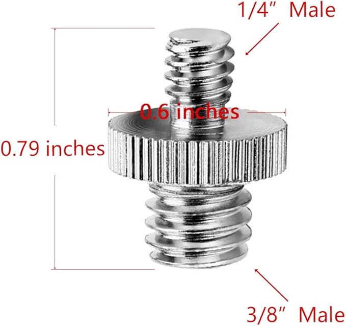 Anwenk 1/4 to 3/8 Screw Adapter Converter Threaded Screws Adapter Spigot Screw - Image 3