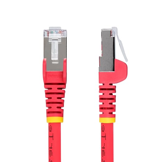 StarTech.com 1ft Red CAT6a Ethernet Cable, Snagless RJ45, 100W PoE++, 27AWG - Image 2