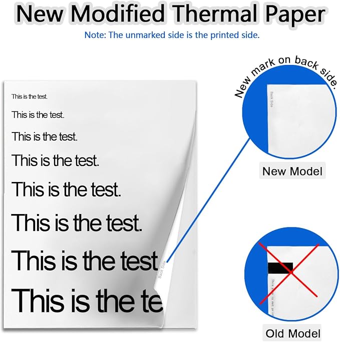 Thermal Printer Paper 8.5 x 11 Inch, 200 Sheets US Letter Size Thermal Paper - Image 2