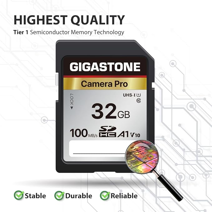 【5-Years Data Recovery】 GIGASTONE 32GB SD Card, Camera Pro, UHS-I A1 V10 SDHC - Image 7