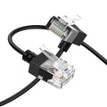 Cat6A Ethernet Cable 90 Degree Downward Angled 15FT, Flexible Slim & Ultra Thin by Thzzhnno
