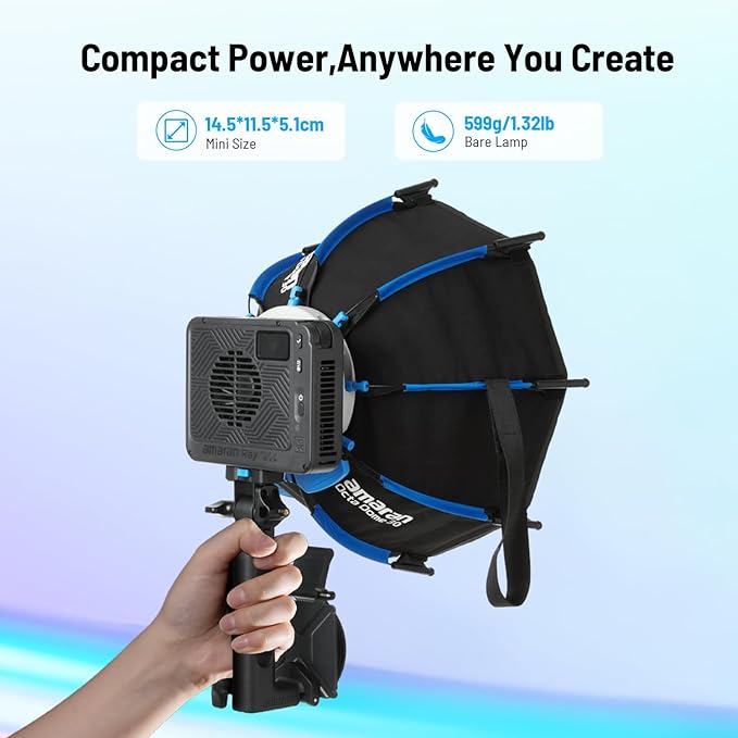amaran Ray 120c RGB Video Light, 120W Portable Studio Light IP54, CCT 1 - Image 2