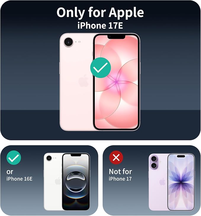 4-Pack Camera Lens Protector for iPhone 17e/16e, 9H Tempered Glass Camera Cover - Image 2
