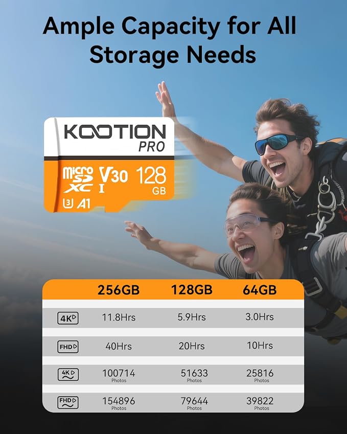 KOOTION 5 Pack Micro SD Cards 128GB, U3 microSDXC Flash Memory Card - Image 6