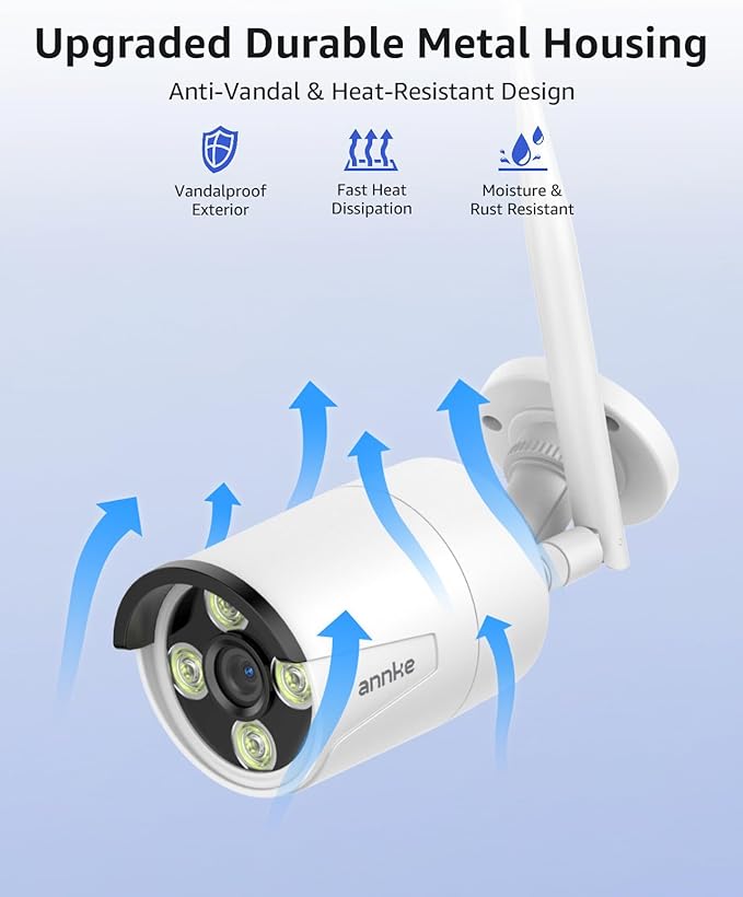 ANNKE Wireless Camera System, 16CH 4K Security NVR, 2-Way Audio, Dual-Band WiFi - Image 6