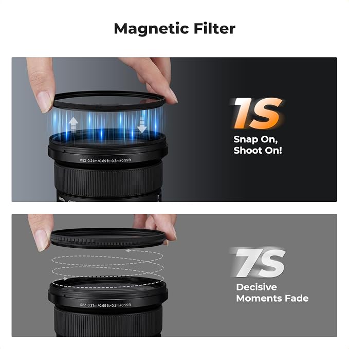 K&F Concept 77mm Magnetic CPL Filter Polarizing, Magnetic Adapter Ring - Image 4