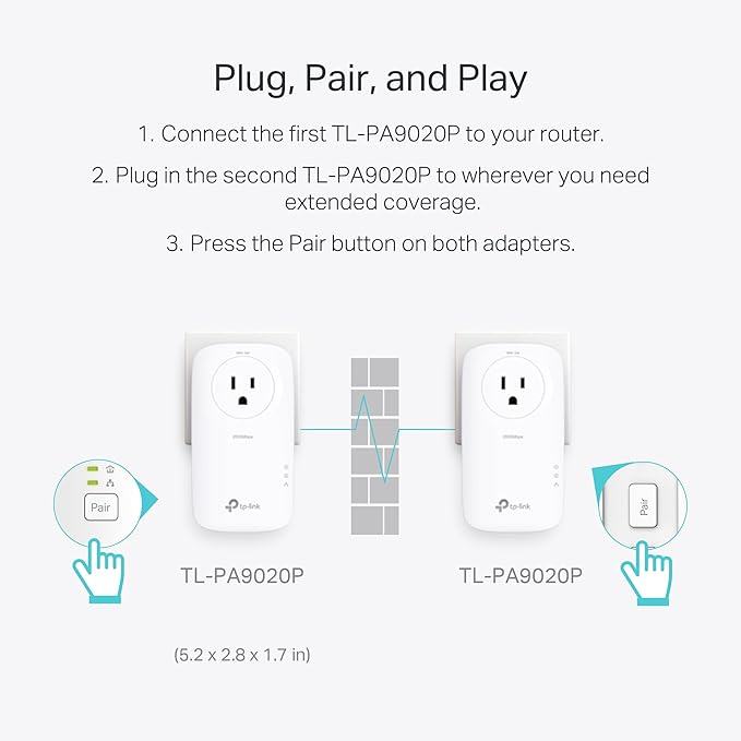 TP-Link AV2000 Powerline Ethernet Adapter TL-PA9020P KIT - Image 5