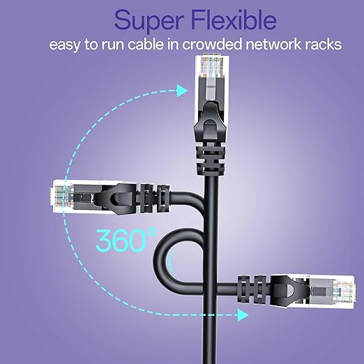 Cat 6 Ethernet Cable 25FT Outdoor&Indoor, Cat6 Ethernet Patch Cable 10Gbps - Image 5