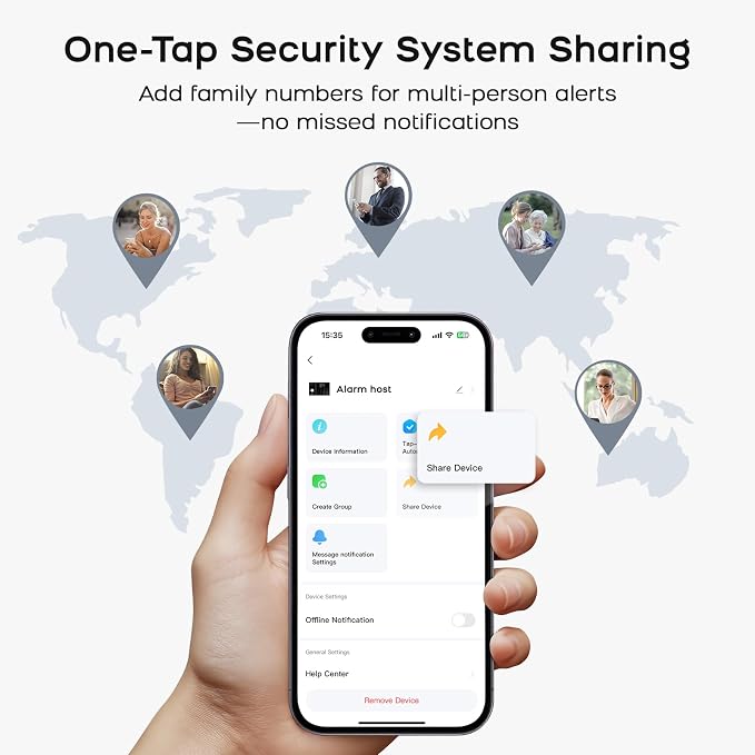 21Piece Wireless Home Security Systems, WiFi+4G App Control withReal-Time Alert - Image 7