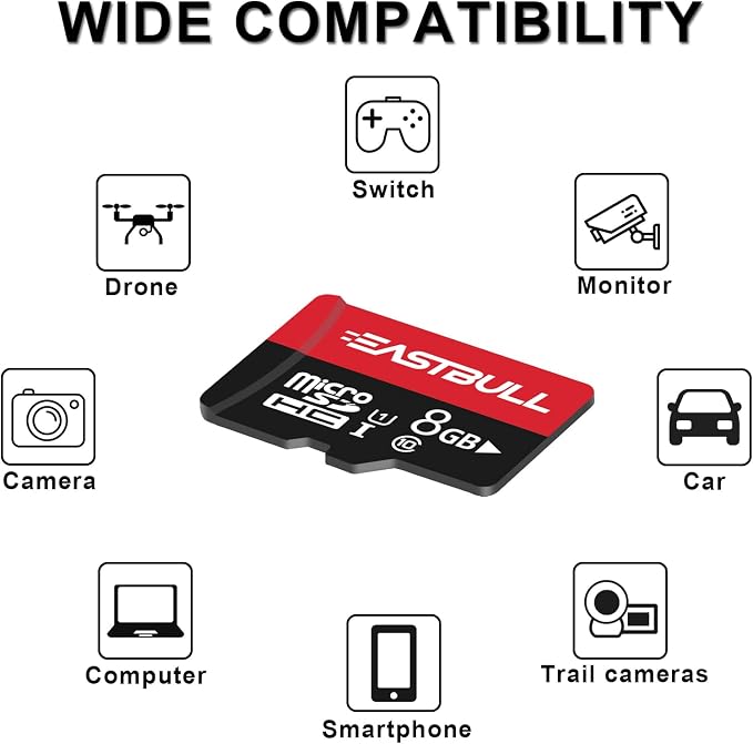 EASTBULL 8GB 10-Pack of Micro SD Cards, SD Memory Card 8GB SD Cards Pack Full - Image 4