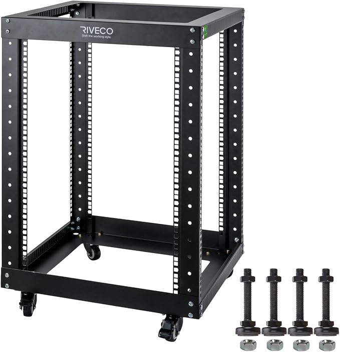RIVECO 15U Server Rack Floor Standing Open Frame by RIVECO