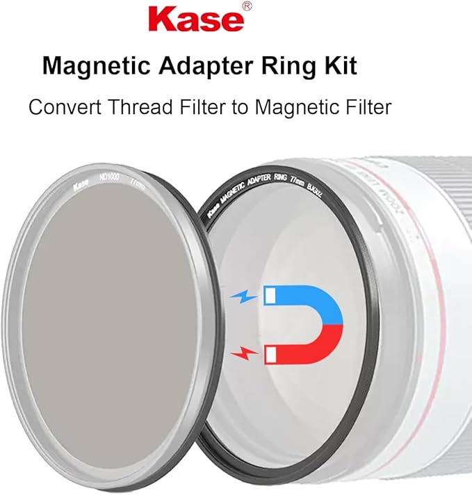 Kase 82mm Magnetic Lens and Filter Adapter Ring Kit - Image 2