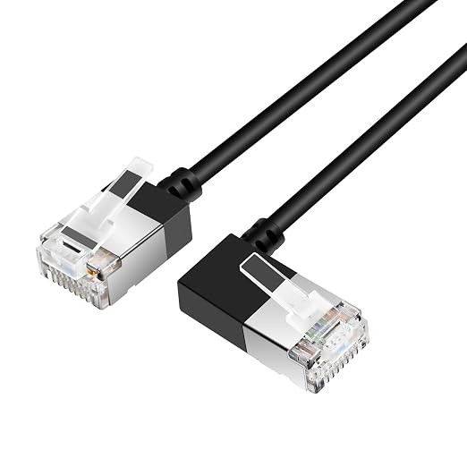 Flexible Cat 6 Ethernet Cable 90° Right Angled 25 Feet, Ultra Thin & Slim Rj45 - Image 3