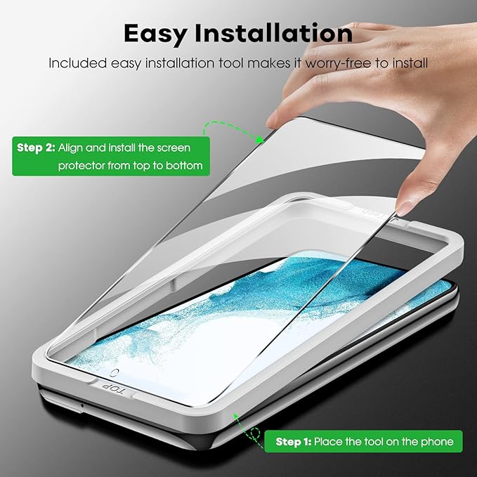 JETech Screen Protector for Samsung Galaxy S22+/S22 Plus 5G - Image 4