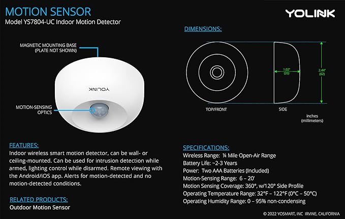 YoLink SpeakerHub & One Motion Sensor Smart Home and Security Kit – Audio Hub - Image 4