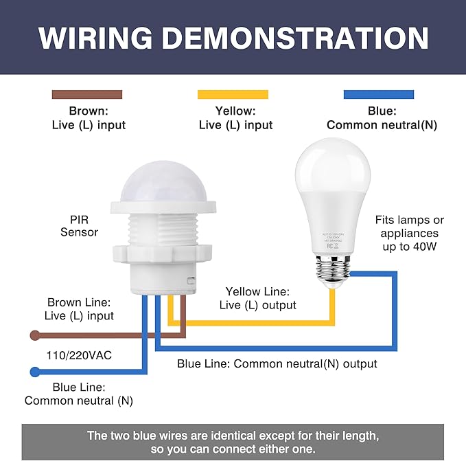 9-Pack Motion Sensor Light Switch, PIR Infrared Sensor, 30S Time Delay - Image 6