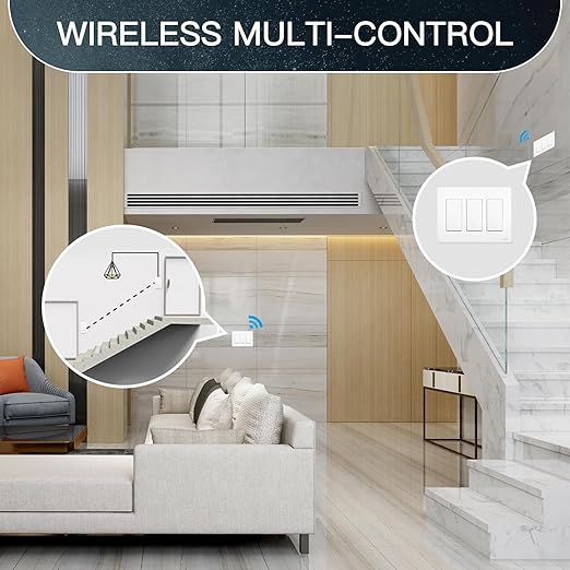 MoesGo 2nd Generation WiFi Smart Light Switch, Smart Wall Switch 2.4GHz WiFi - Image 3